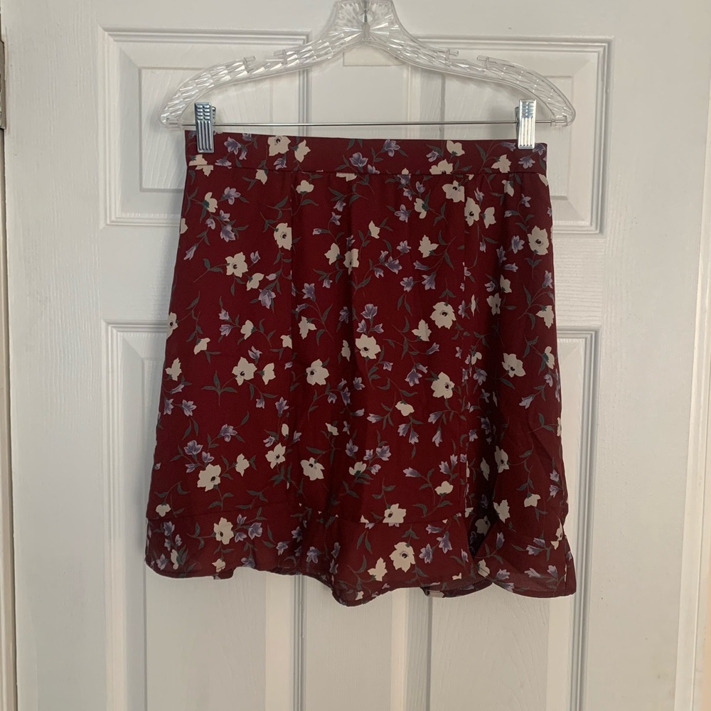 Floral A-line skirt